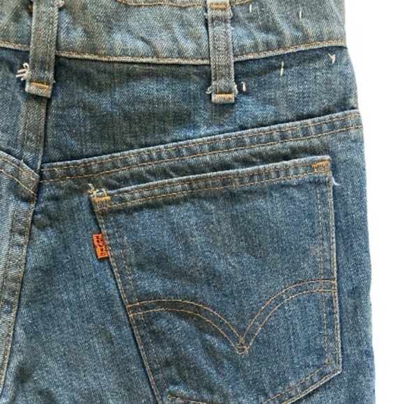 Levi’s 70’s Vintage Orange Tab Cutoff Denim Shorts 100% Cotton SF 207 - Picture 3 of 7